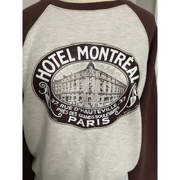 LUNE Hotel Montreal Paris Oatmeal Brown Sweatshirt - Picture 2 of 6